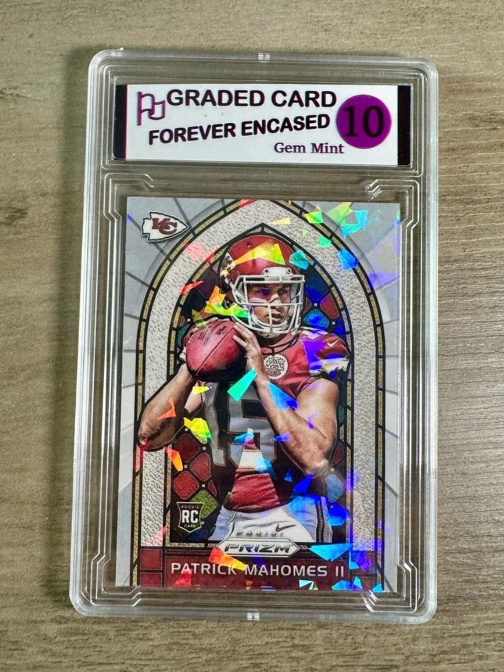 Patrick Mahomes Rookie Gem Mint 10 2017 Panini Prizm #10 Novelty Holo Card